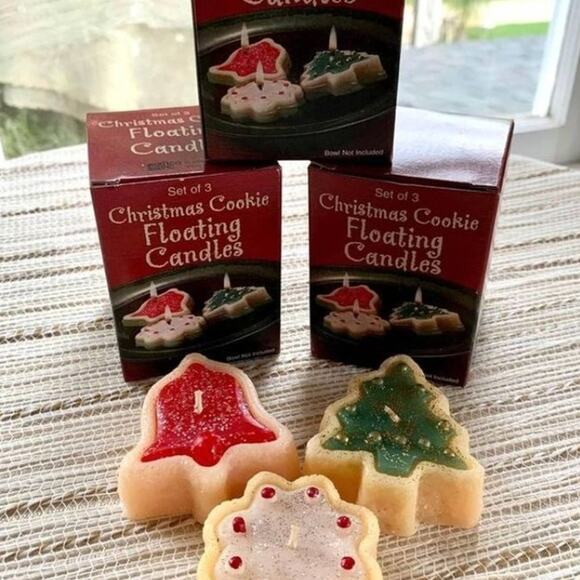 Vintage Giftco Floating Christmas Cookie Candles NIB Lot of 9 (3 Sets) - Picture 7 of 7
